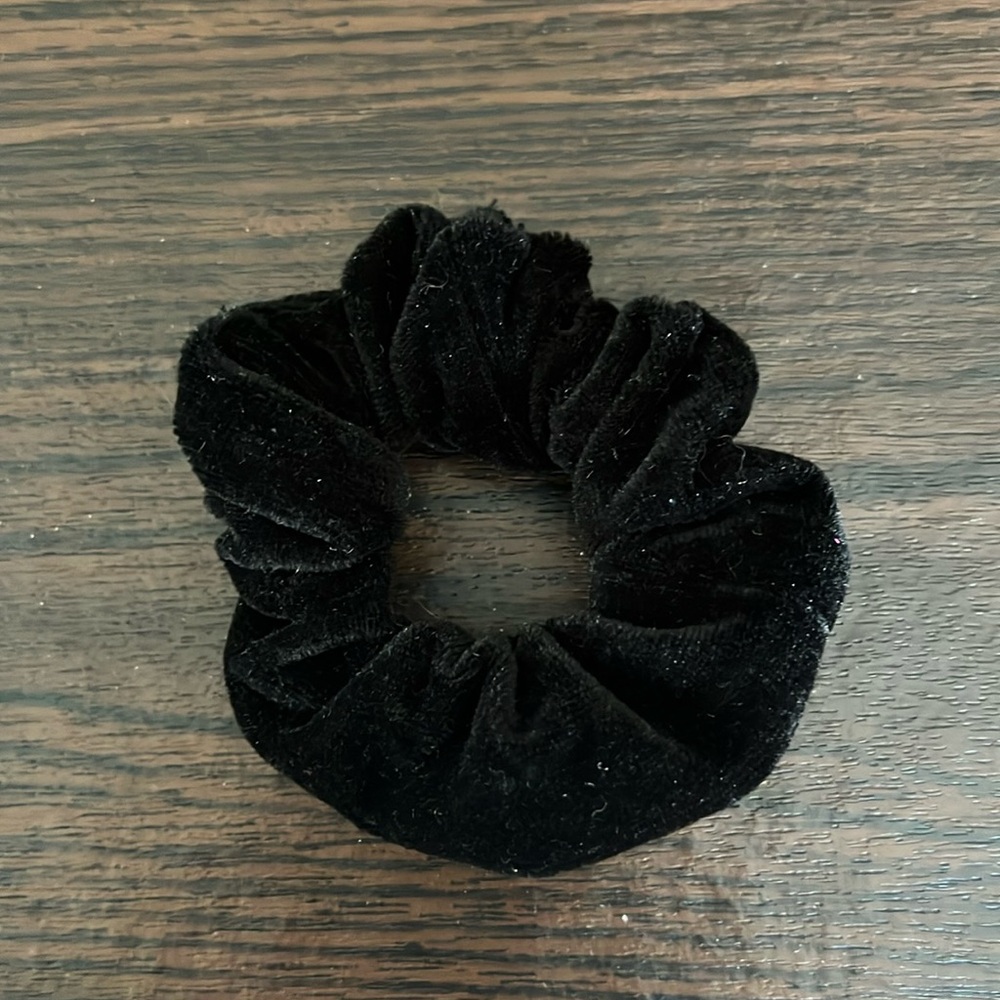 Black Velvet Hair Scrunchie